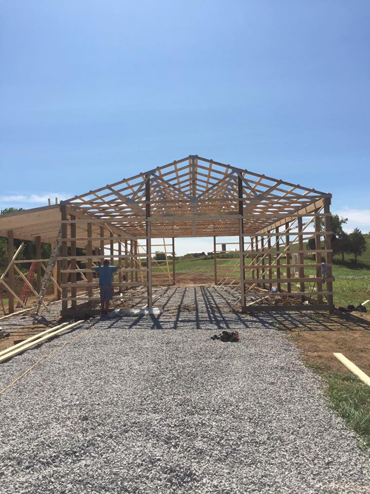 Post frame construction