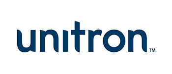 The unitron logo is blue and white on a white background.