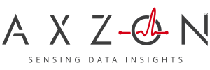 AXZON logo with a red heartbeat line and the tagline “Sensing Data Insights”