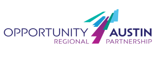The logo for the opportunity austin regional partnership