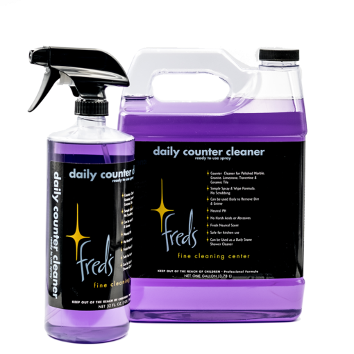 Two purple bottles of 