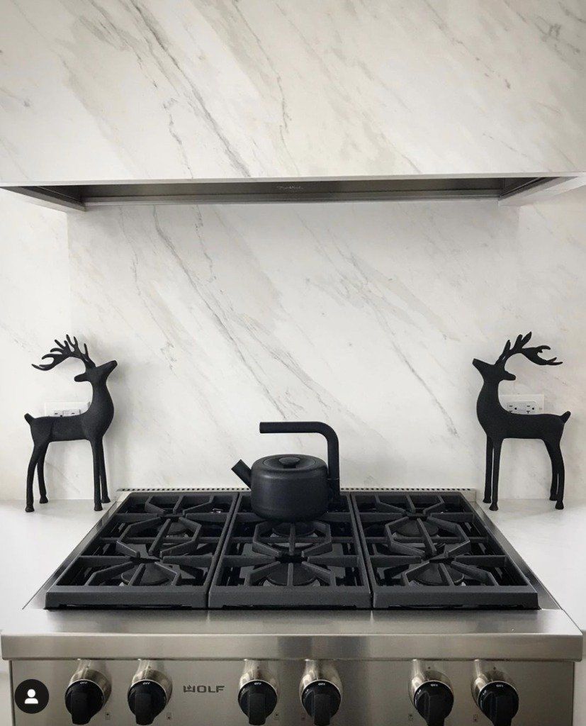 Lush White Porcelain Countertops & Full Height Backsplash