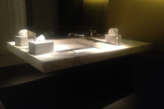 Statuario Quatzite Floating Vanity
