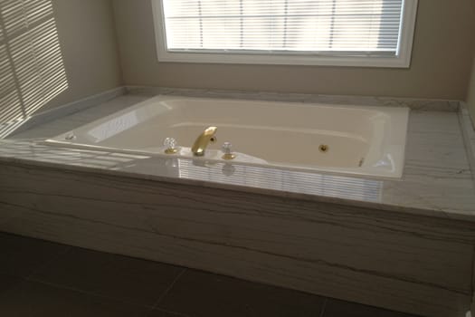 White Macubas Quartzite Bathroom Rebuild