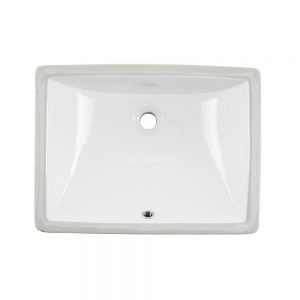 Porcelain Rectangle Bathroom Undermount Sink 1714