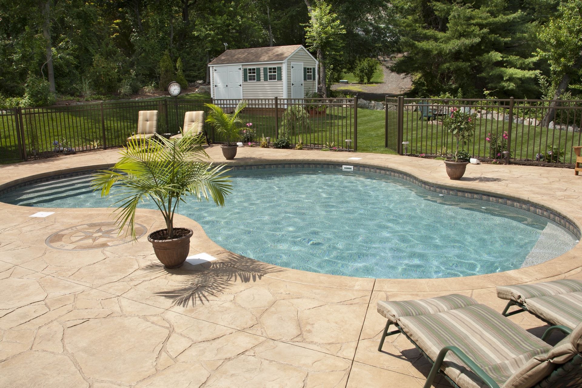 landscape pool deck