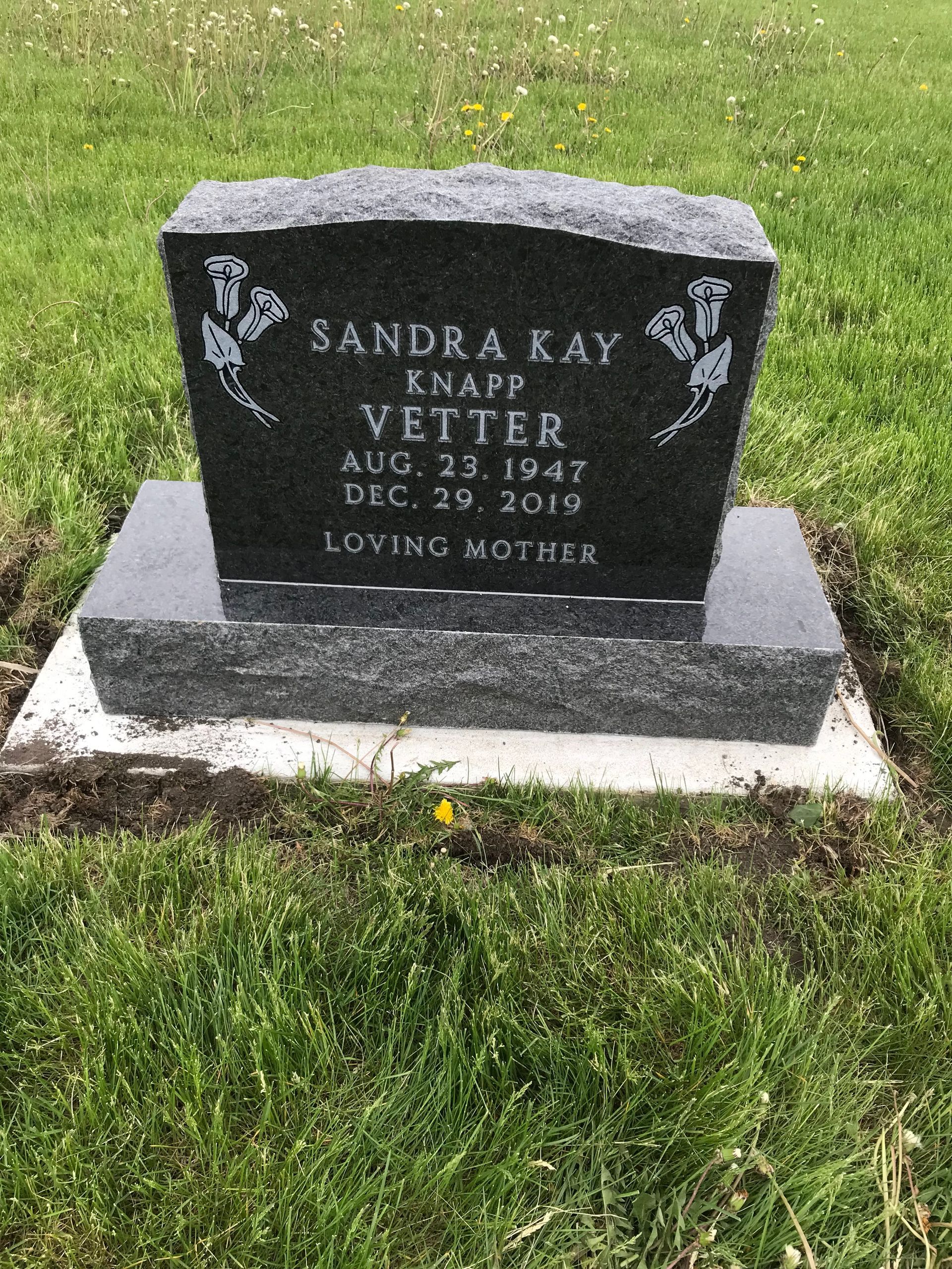 Sandra Kay Knapp Vetter tomb