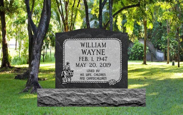 Single American Black Monument With Horse and Rider