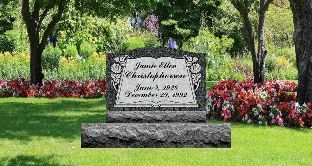 Tombstone, Headstone, Single, Monument, Memorial, Granite, Upright, Slant