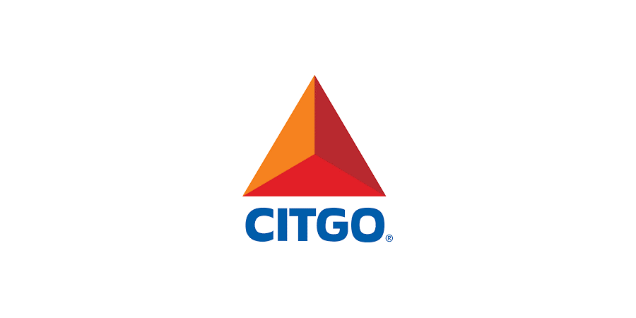 CITGO logo with a red and orange triangular mark above blue text