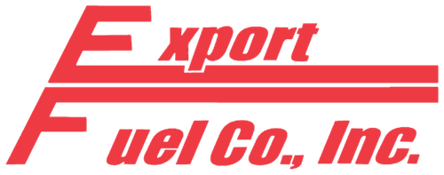Export Fuel Co., Inc. red logo with stylized lettering and horizontal stripes