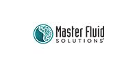 Master Fluid Solutions logo with teal globe icon and black text on white background