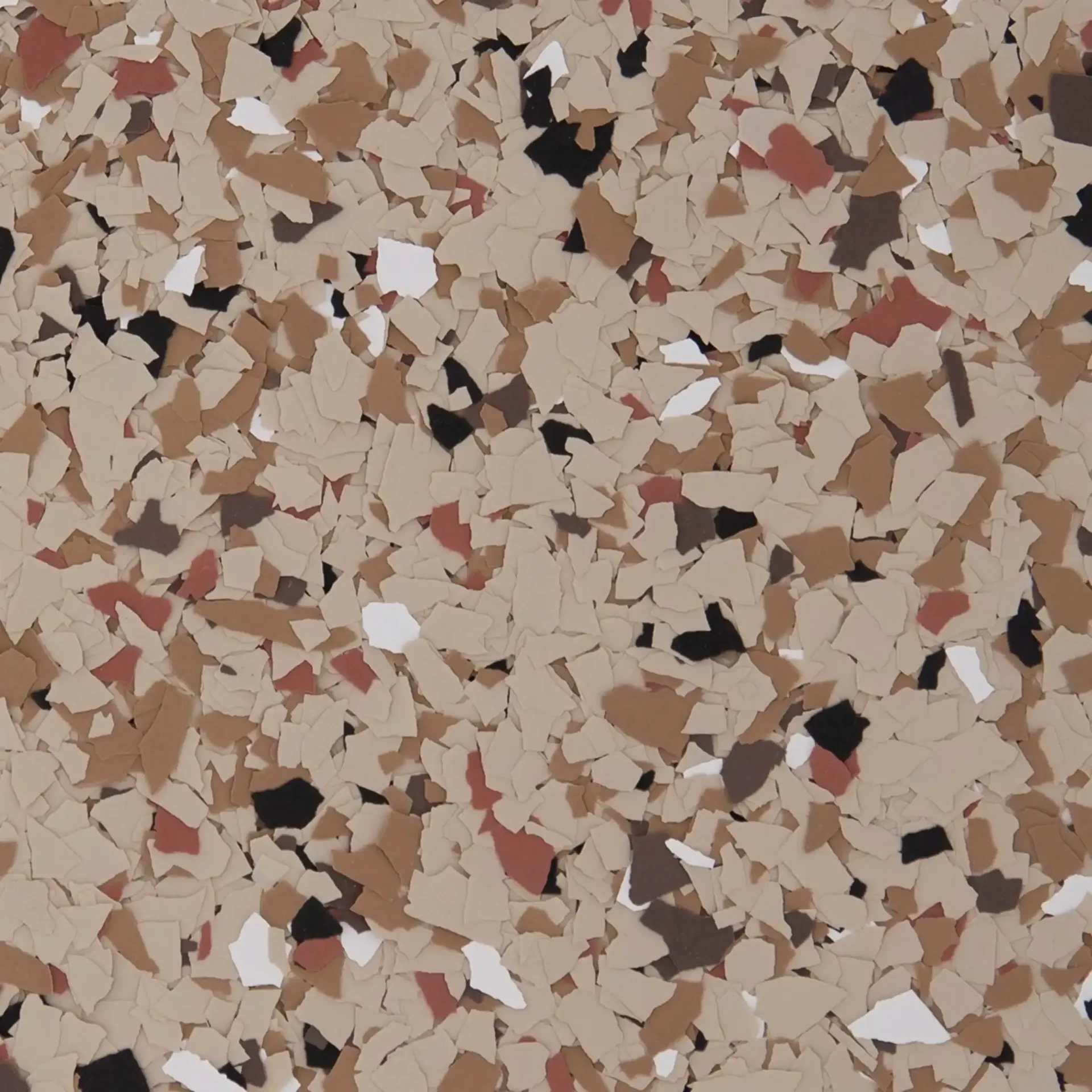 Pecan:  Light tan, Tan, with a touch of old brick red, black, and white