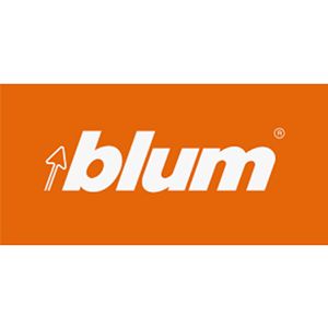 Orange Blum logo with white text and an upward arrow icon