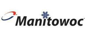 Manitowoc logo: Black text with a blue and red arc and a snowflake icon.