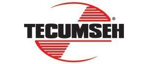 TECUMSEH logo in black text, with red curved lines around it.