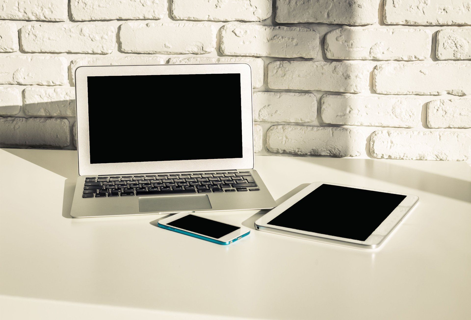 Laptop, tablet and mobile phone