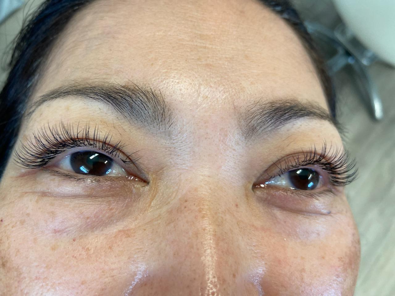 eyelash extension after