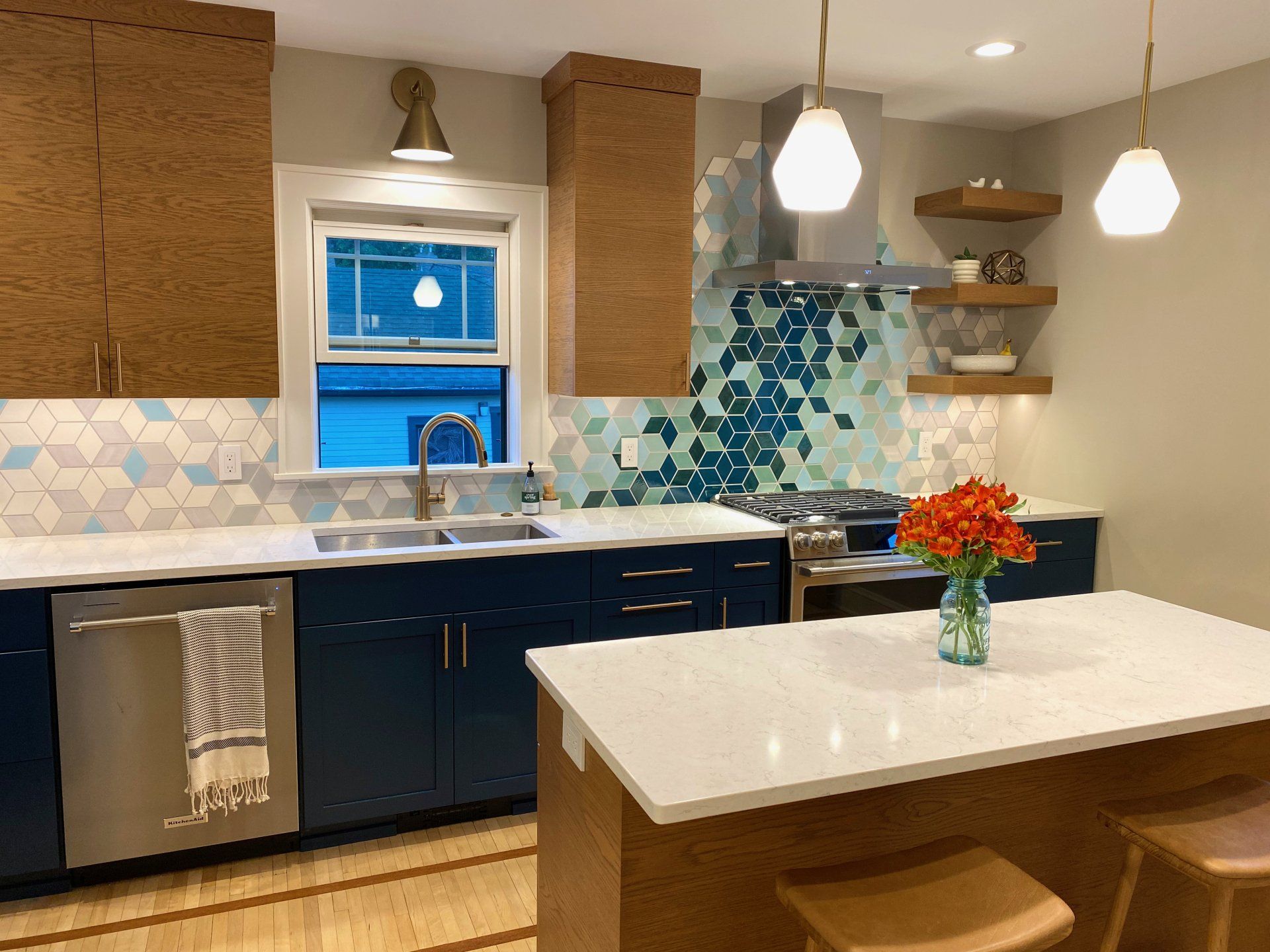 newly-remodeled kitchen