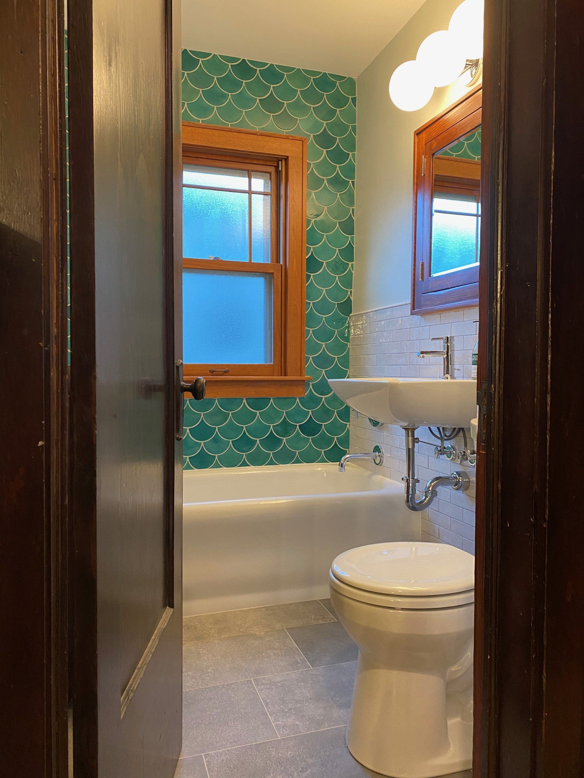 bathroom with scales design
