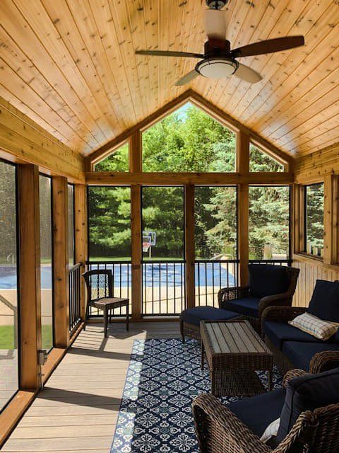 porch wood addition