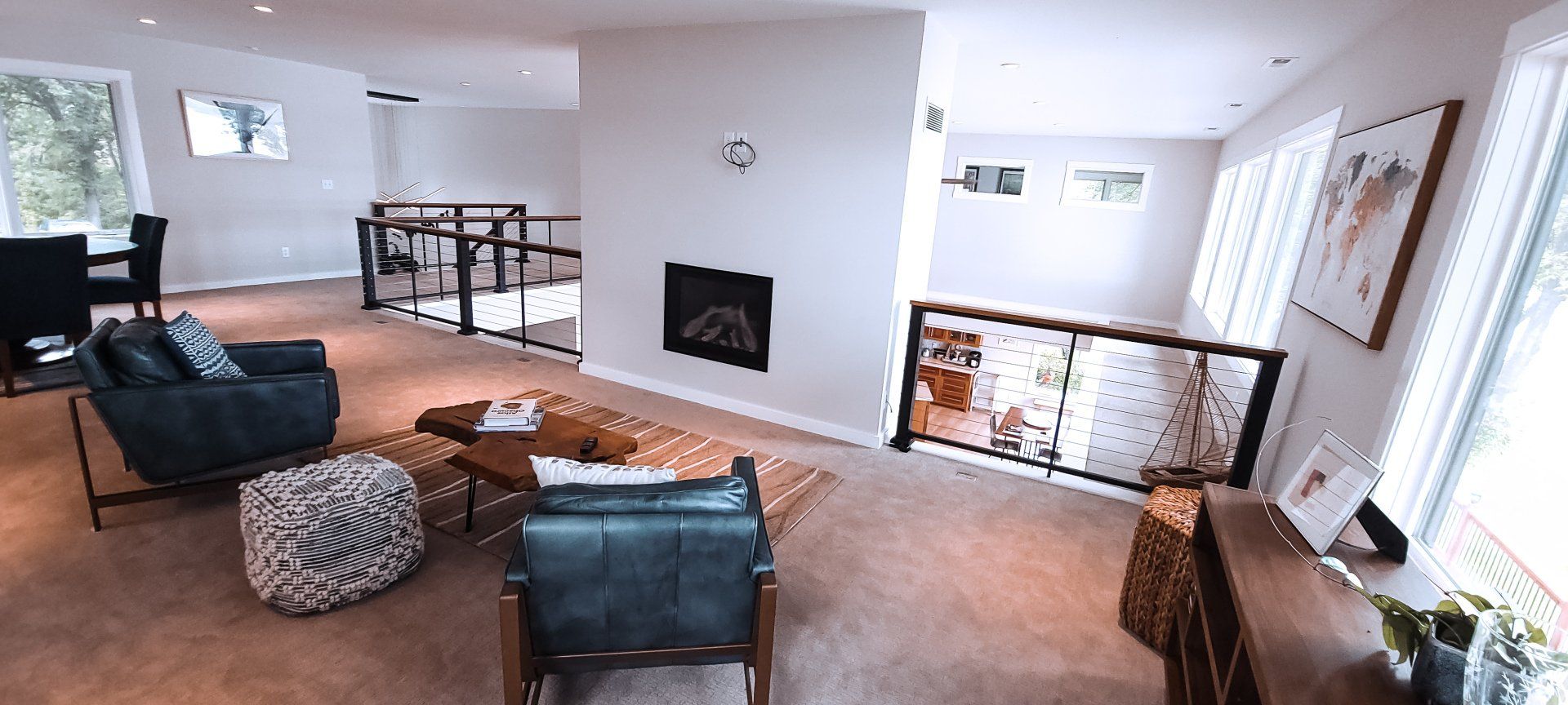 earth tones lounge area