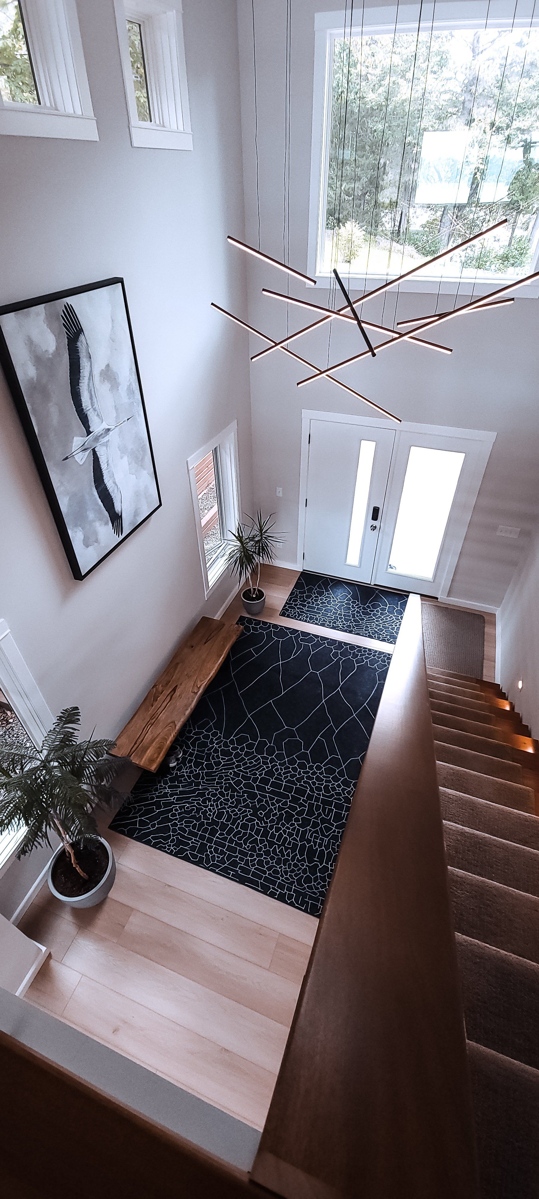 wide shot of wooden interior