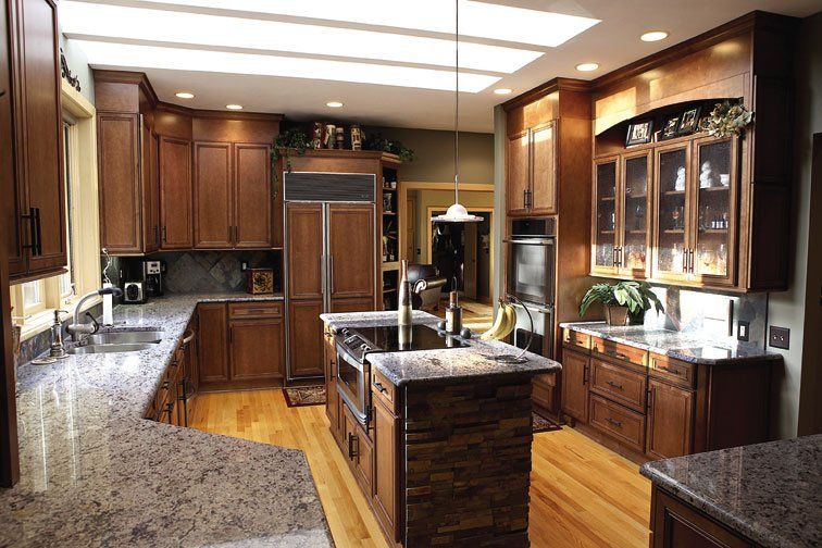 brown cabinets