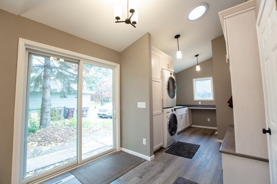 kitchen with laundry