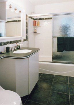 white bathroom with sink