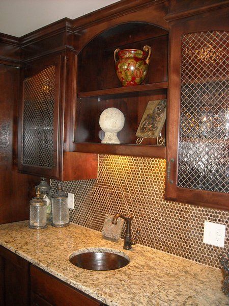 sink and cabinet