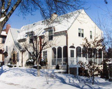 white house with porch