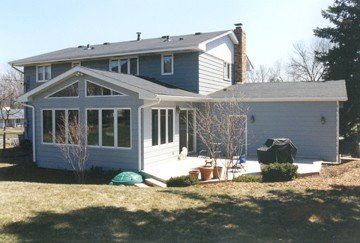 light blue house