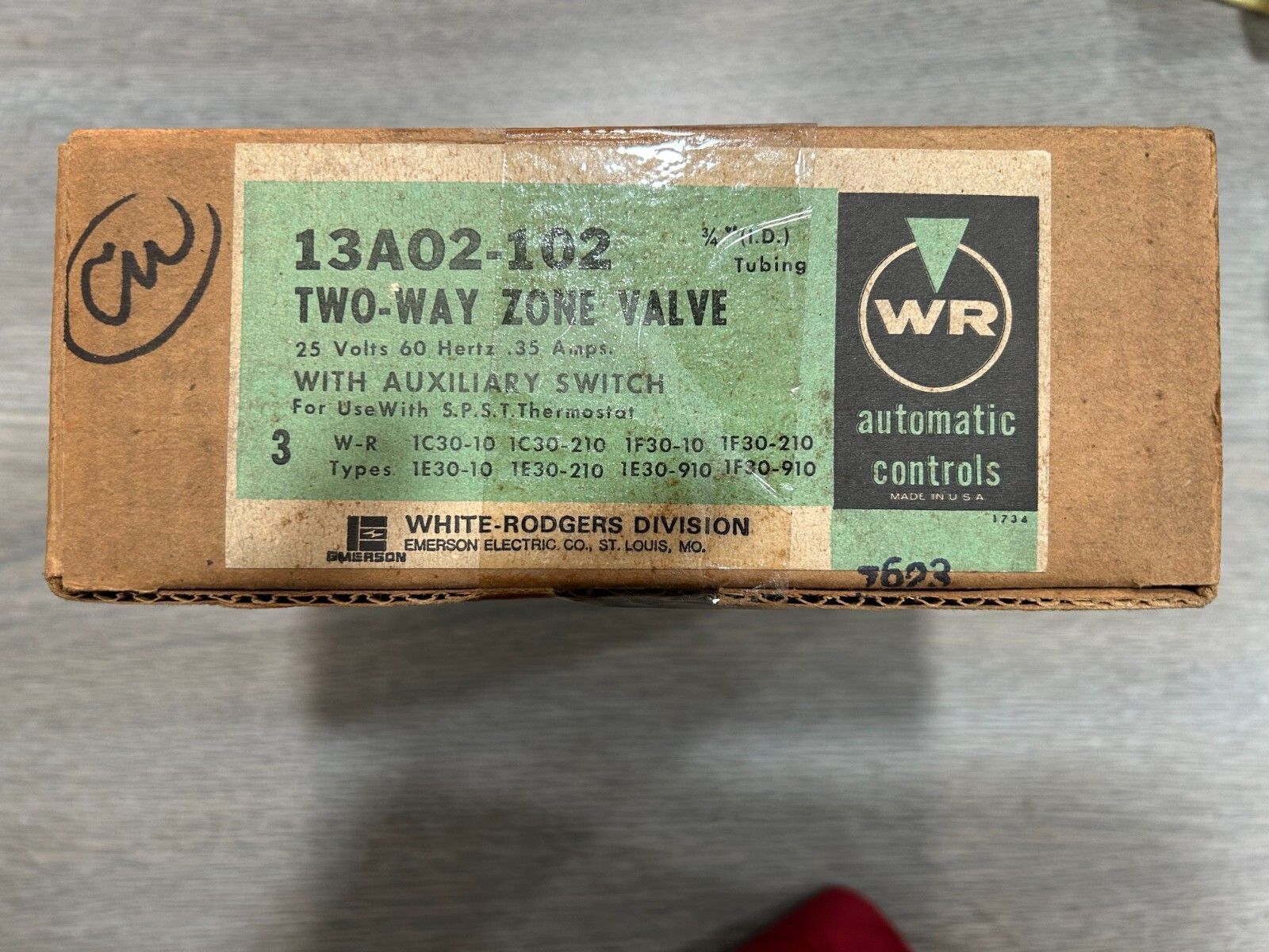 Cardboard box labeled 