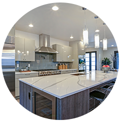 Kitchen quartz countertop