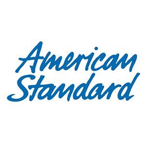 American Standard logo in blue cursive text on a white background