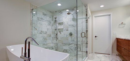 Bathroom shower glass