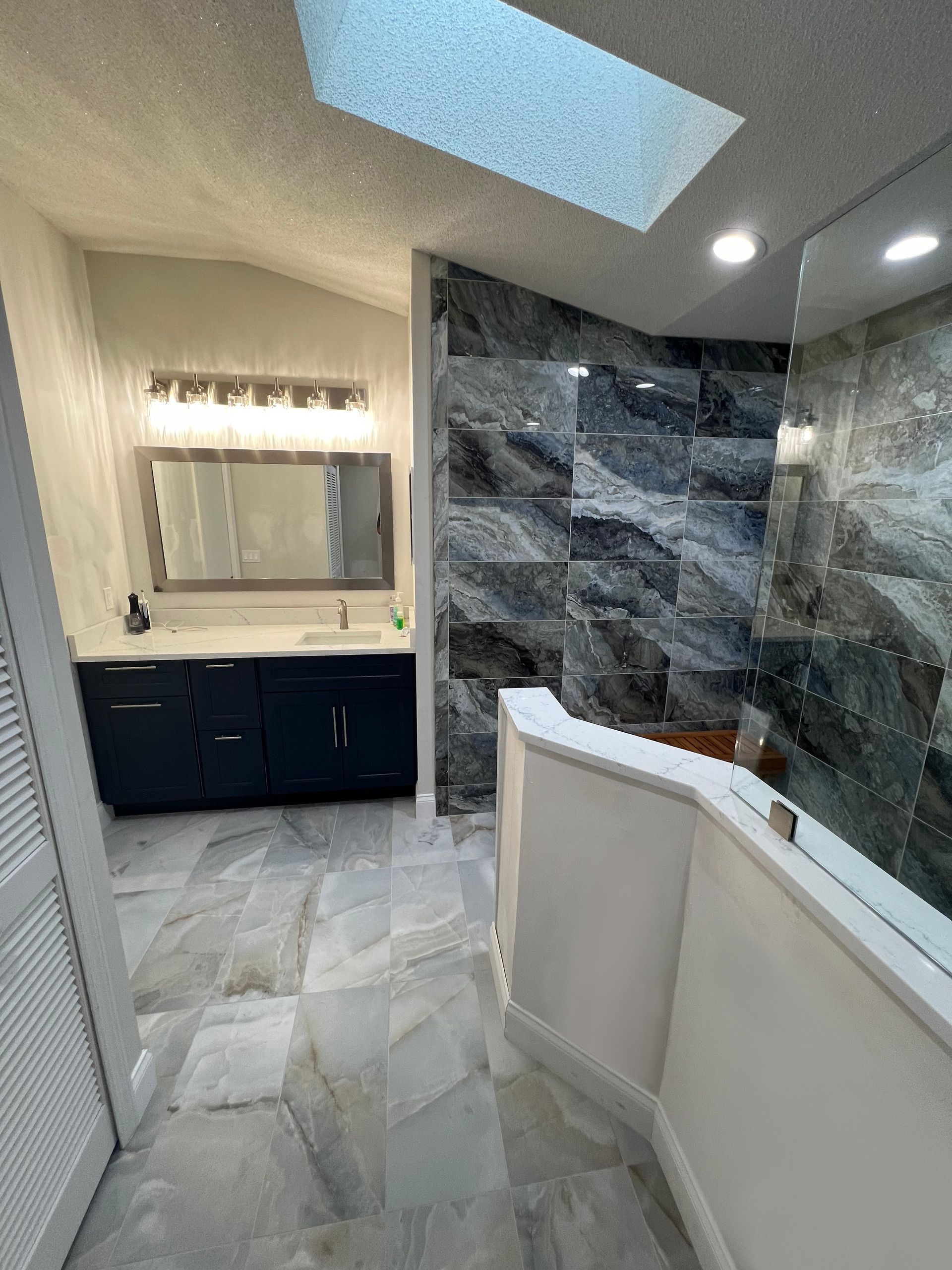 Newly renovated shower area