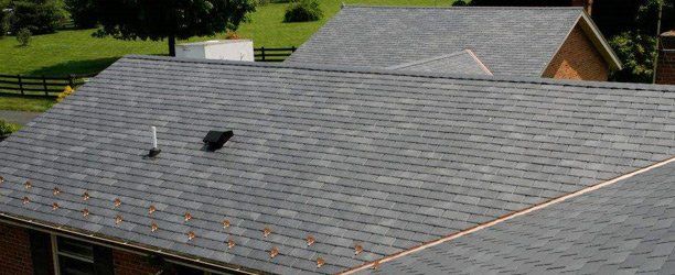 Simulated slate roofing