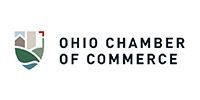 Ohio Chamber of Commerce logo with green and maroon shield icon