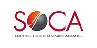 SOCA logo in red, black, and orange with “Southern Ohio Chamber Alliance” text