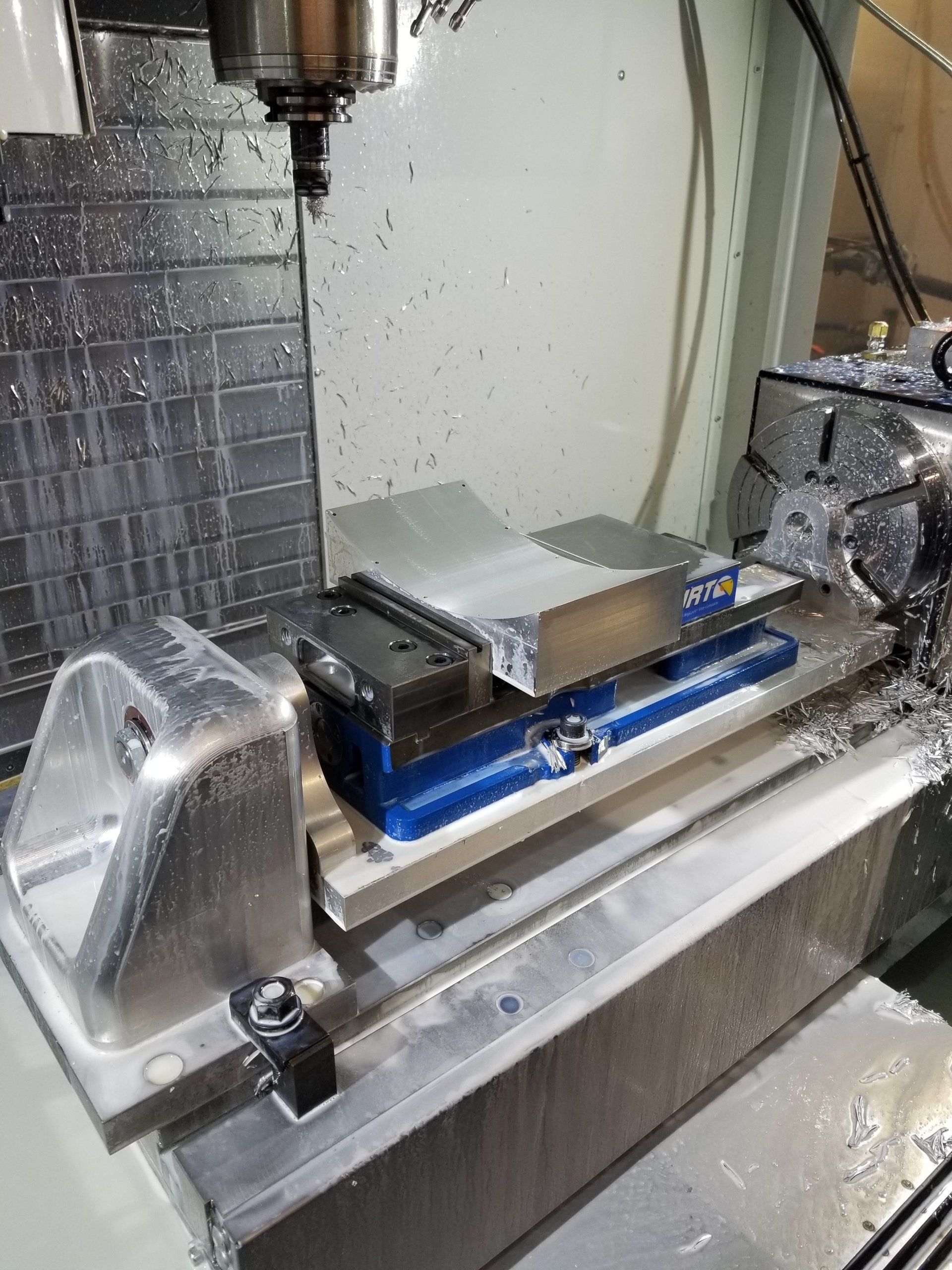 Machining a die block