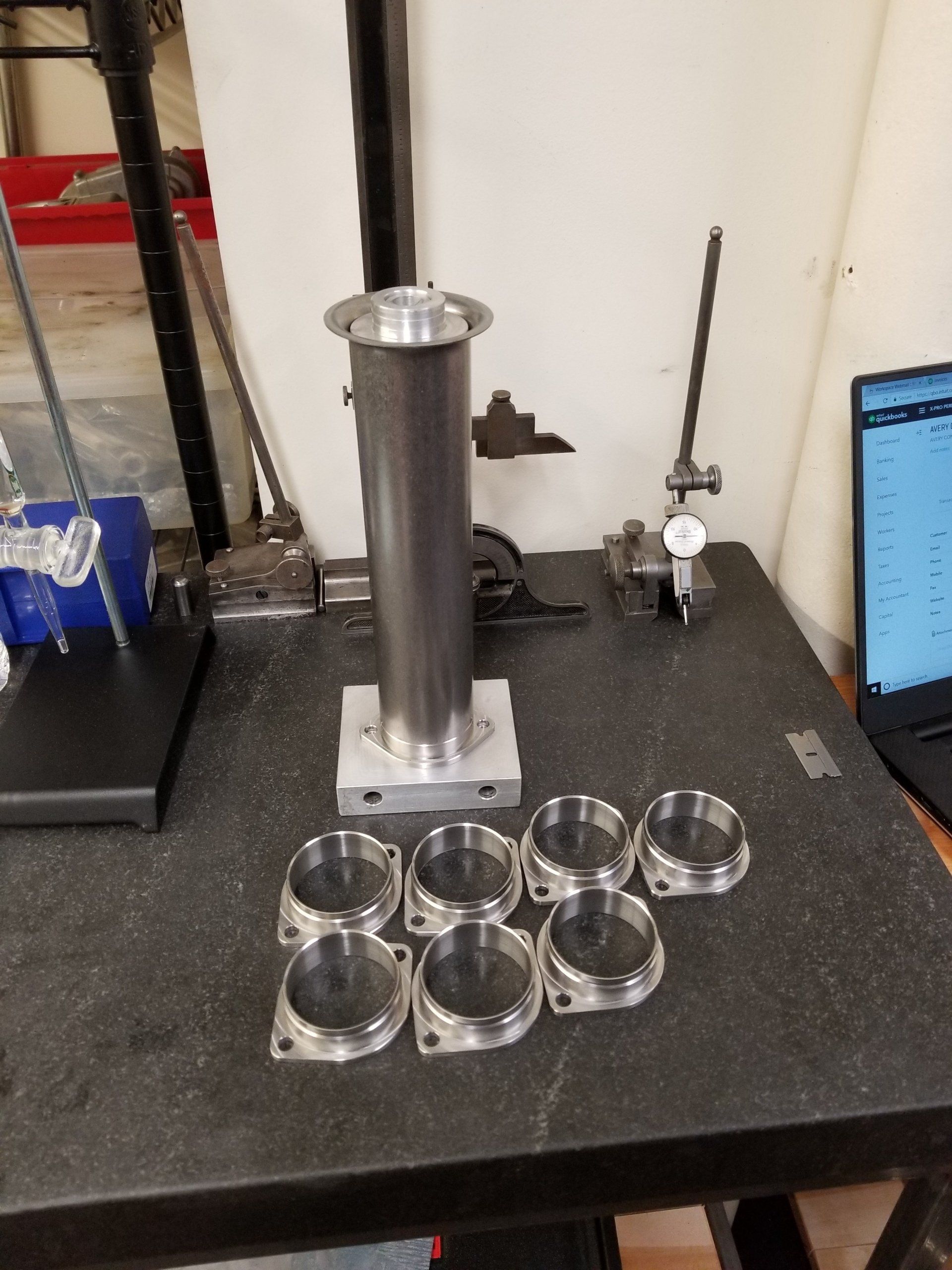 X-Pro machined intake flanges after design.