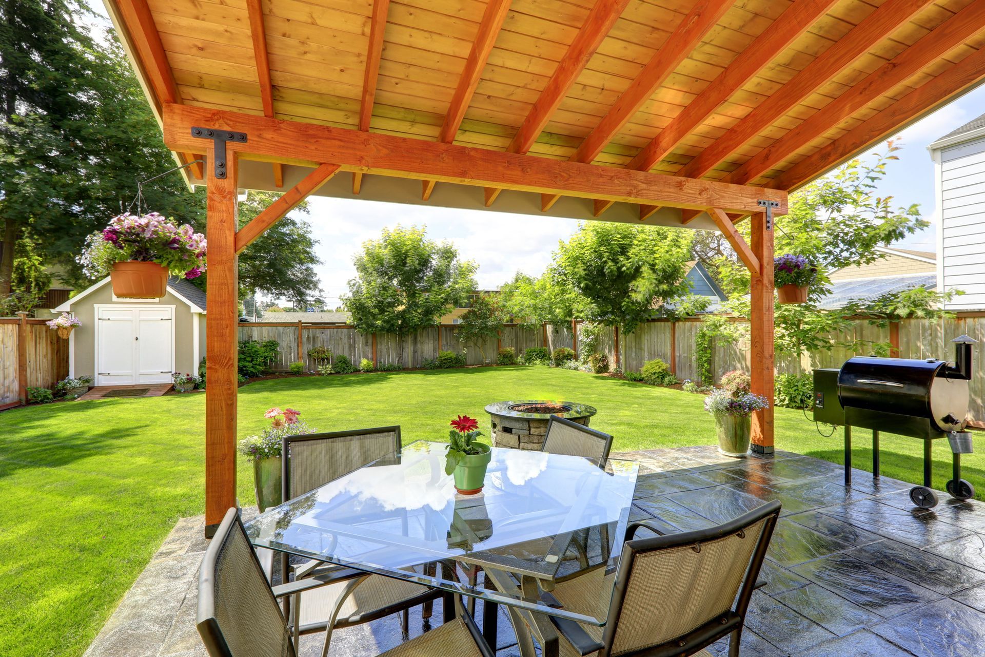 louvered pergola