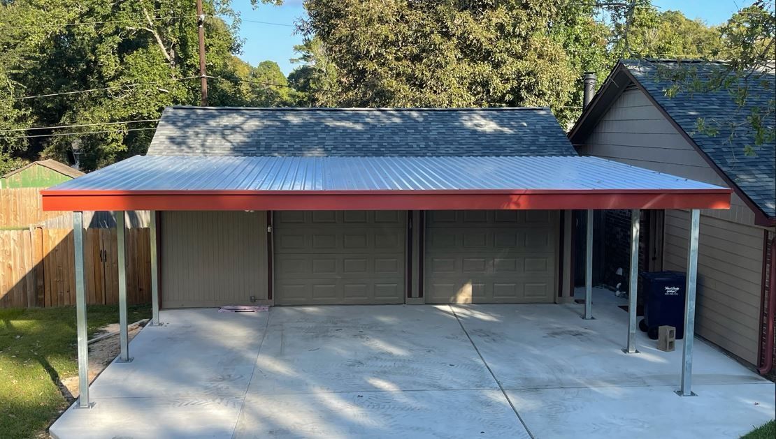 Installed carport cover