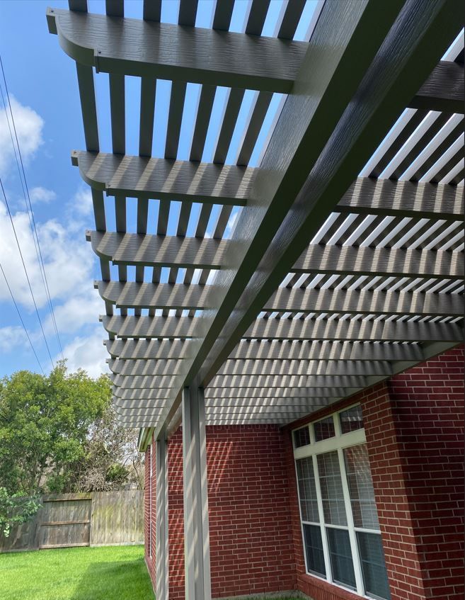 Newly white pergola