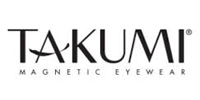 The black logo for Takumi Magnetic Eyewear, with 