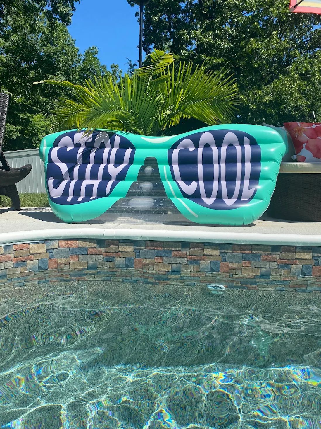 Inflatable sunglasses pool float with 