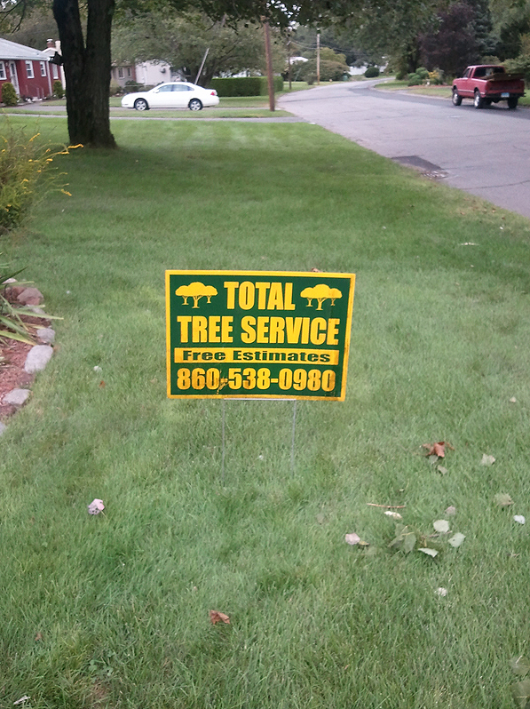 tree removal service sign