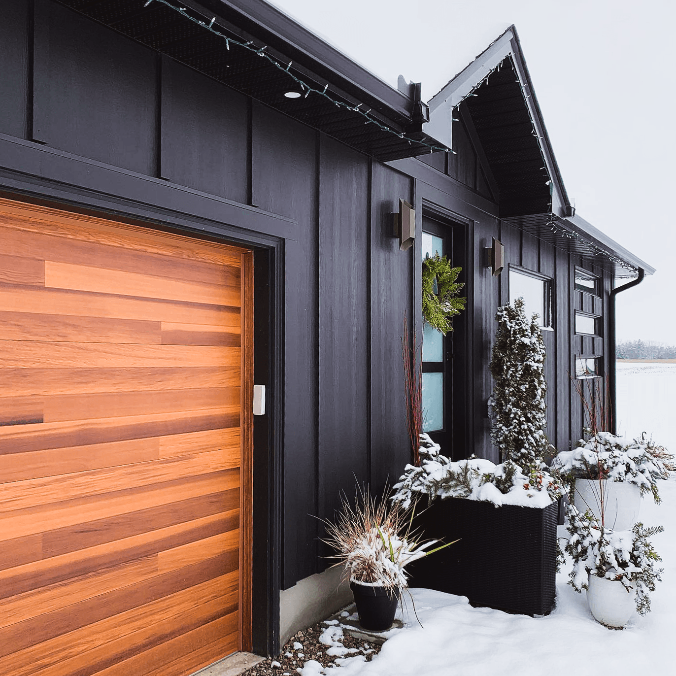 Wood garage doors